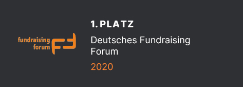1. Platz Deutsches Fundraising Forum 2020 grau